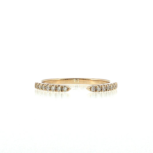 .35 Diamond Open Stacking Ring 14k Yellow Gold