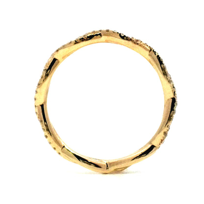 .29 Braided Diamond Wedding Band in 14k Yellow Gold