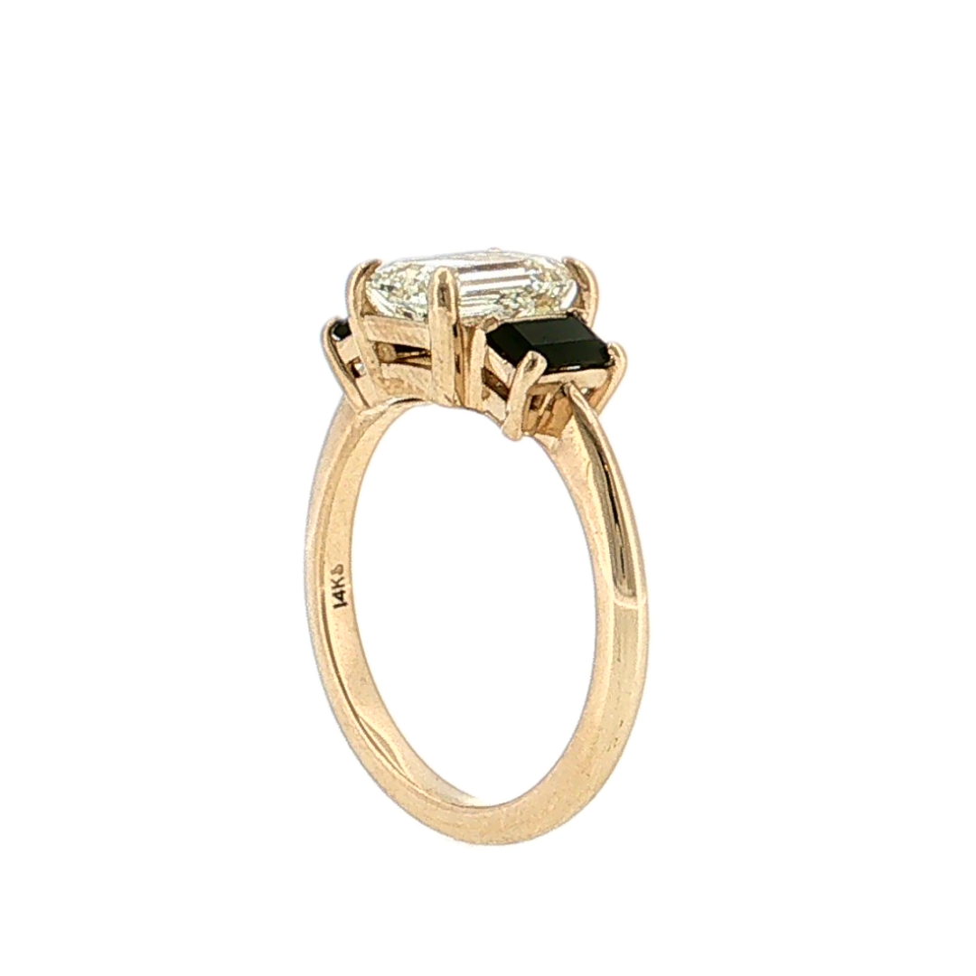 2.04 Emerald Cut Diamond Engagement Ring 14k