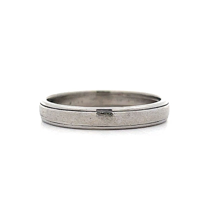 3mm 1950s Brushed Wedding Band in Platinum