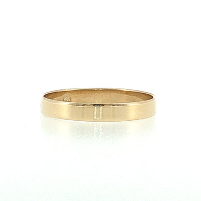 3mm Flat Edge Wedding Band 14k Yellow Gold
