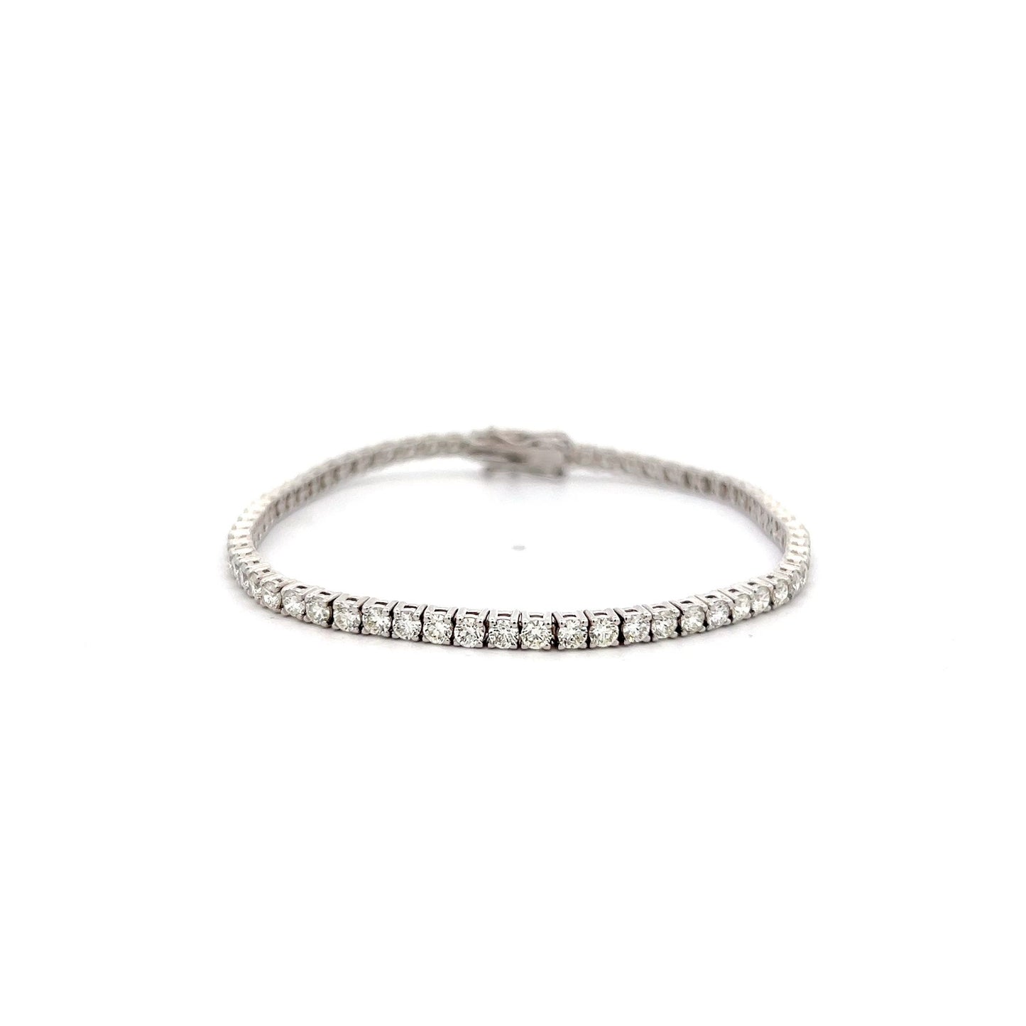 4.01 Round Brilliant Diamond Tennis Bracelet in 14k