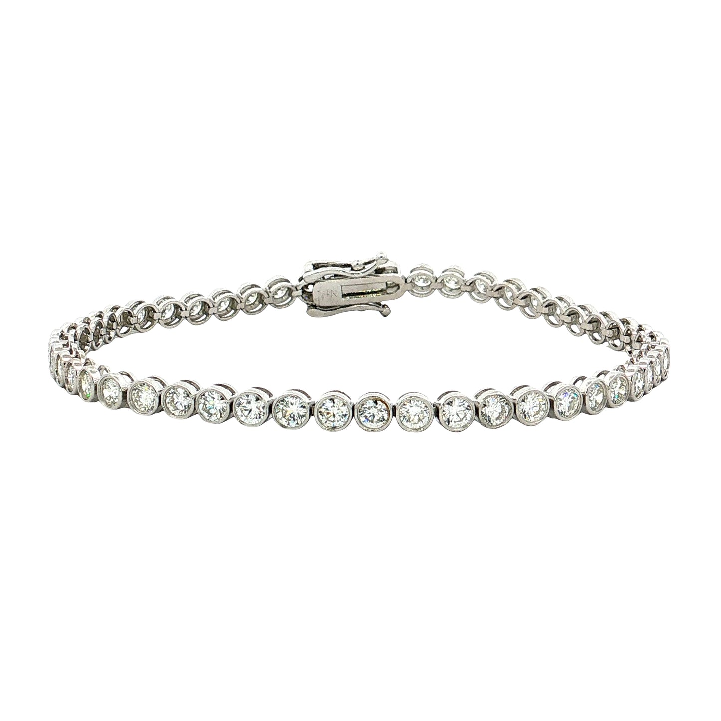 4.02 Round Brilliant Diamond Tennis Bracelet 14k