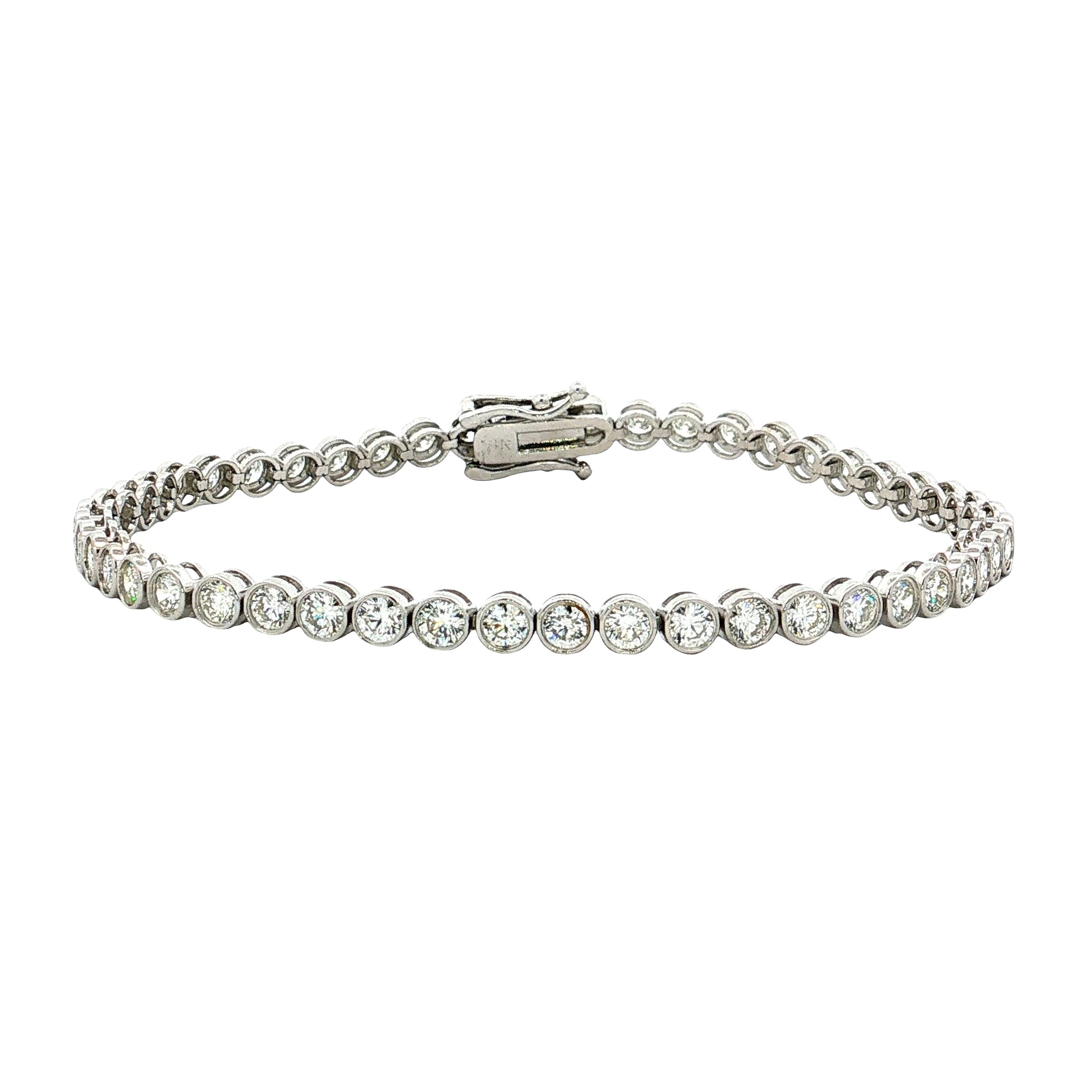 4.02 Round Brilliant Diamond Tennis Bracelet 14k