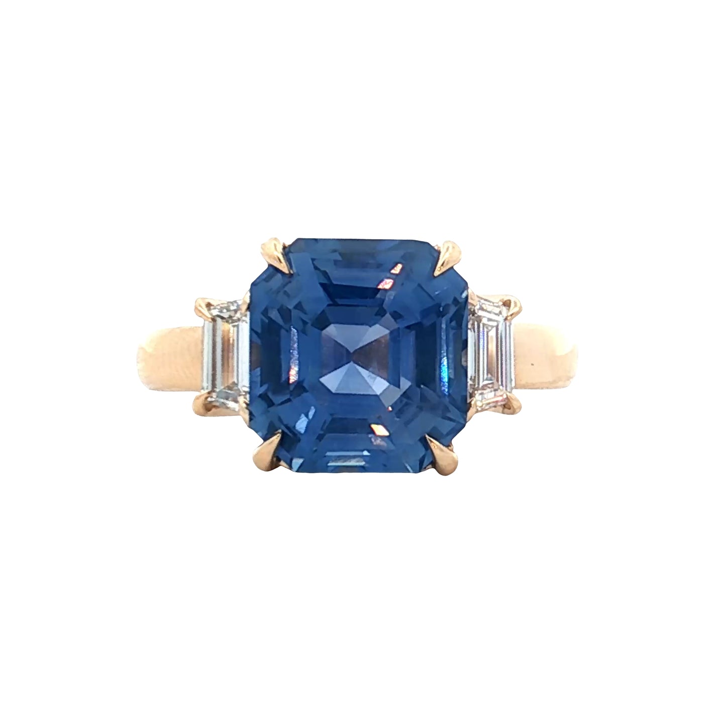 4.16 GIA No Heat Sapphire Engagement Ring 14k