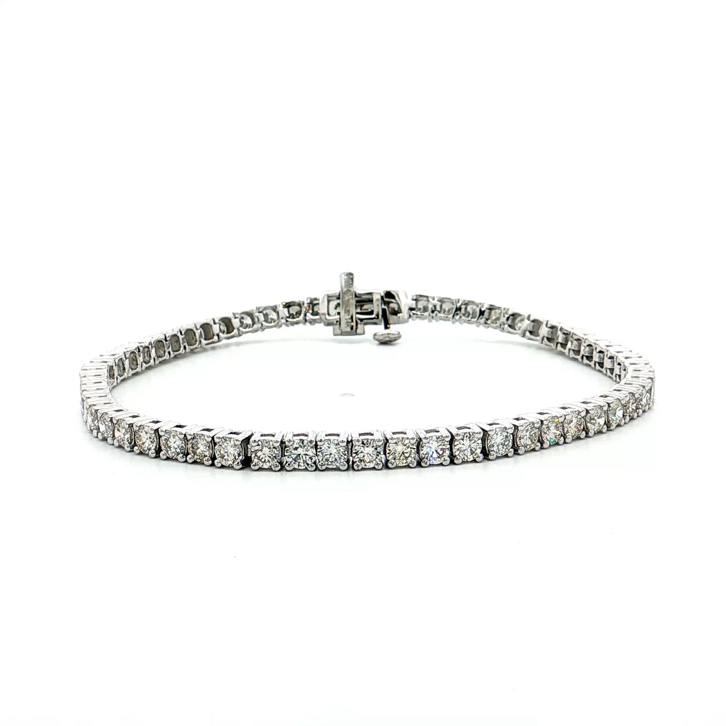 4.65 Round Diamond Tennis Bracelet 14k White Gold