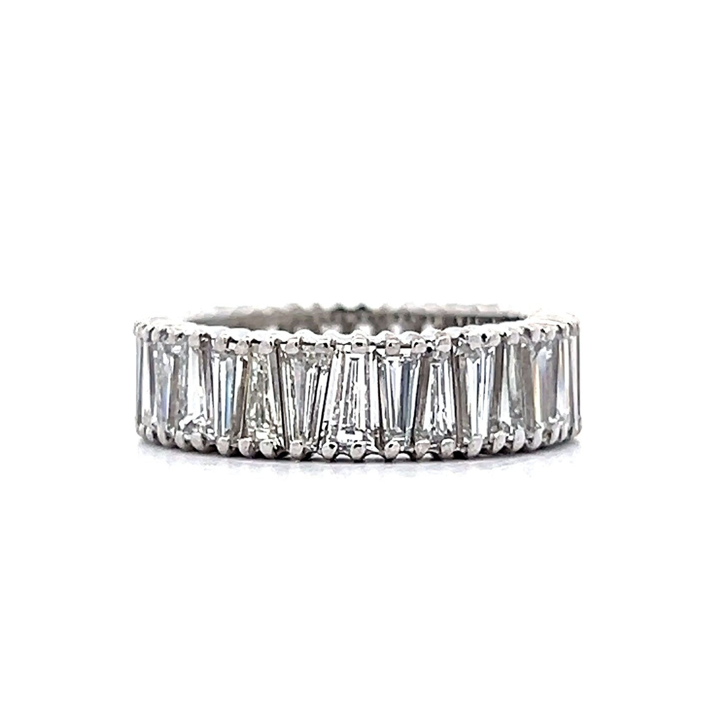 4.80 Tapered Baguette Eternity Band in Platinum