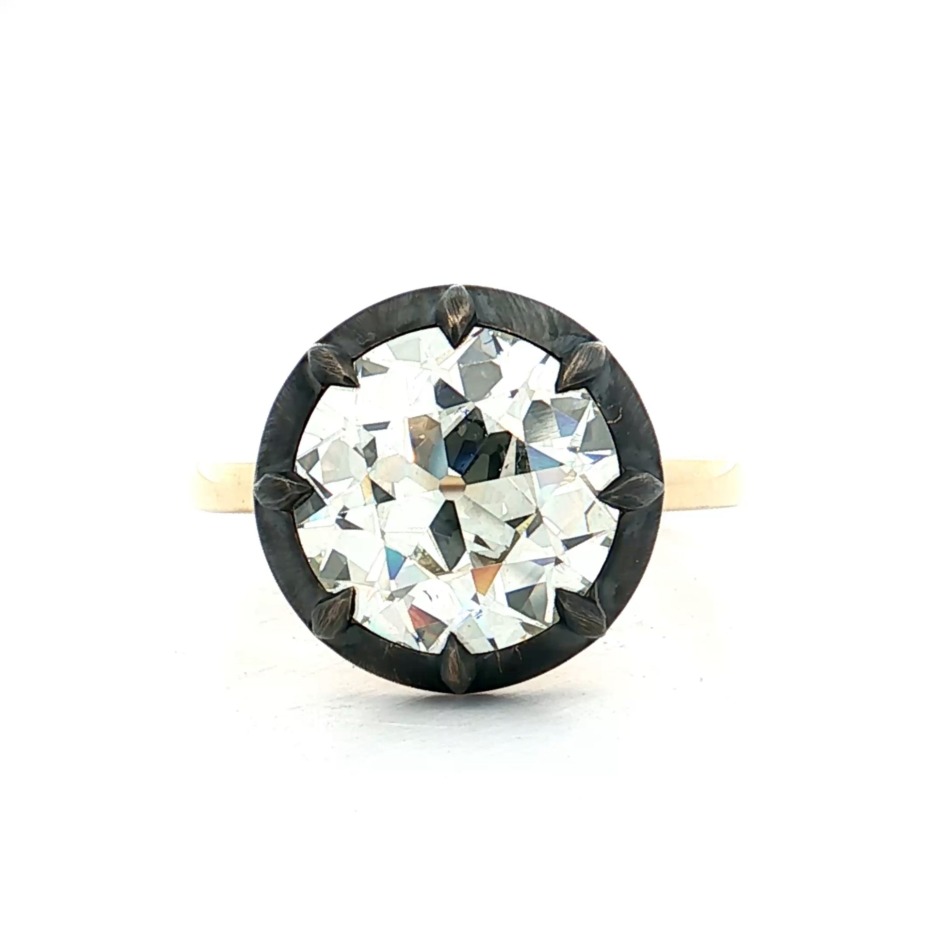 4.81 Old European Diamond Engagement Ring 18k