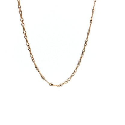 Antique Art Deco Link Necklace 14k Rose Gold