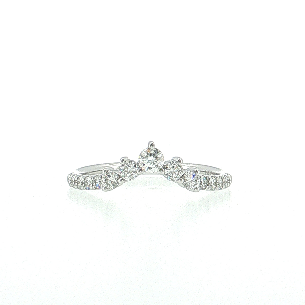 .45 Diamond Contour Tiara Wedding Band 14K