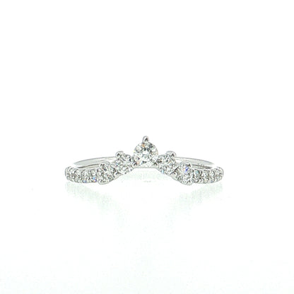 .45 Diamond Contour Tiara Wedding Band 14K