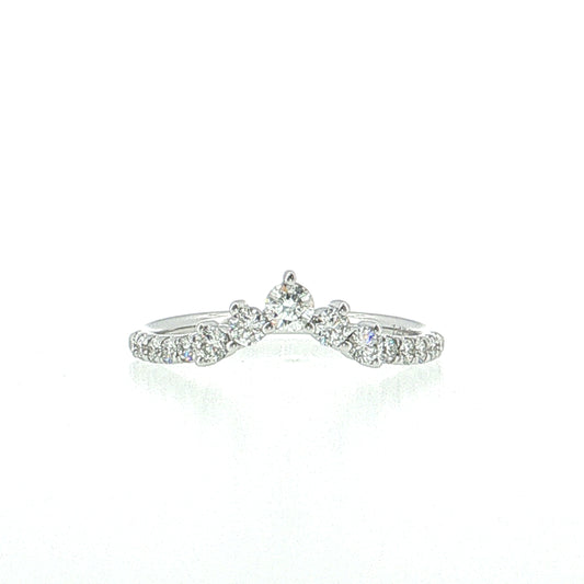 .45 Diamond Contour Tiara Wedding Band 14K