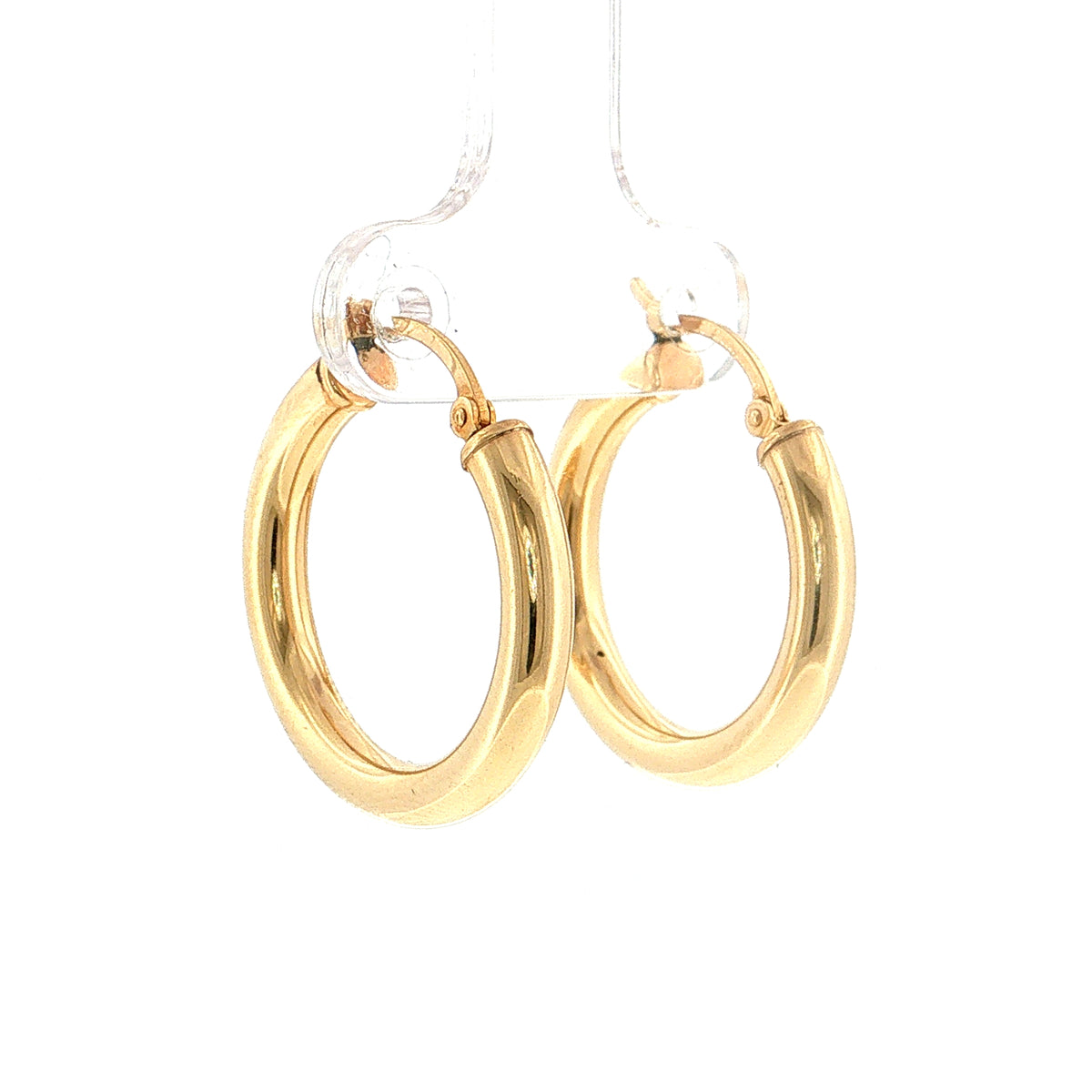 22mm Hoop Earrings 14K Yellow Gold