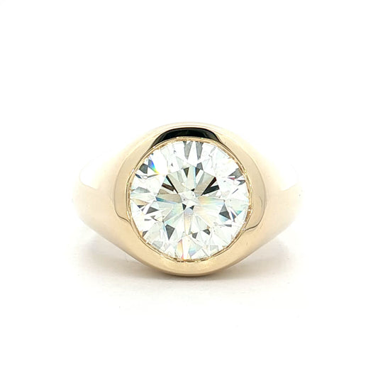 4 Carat GIA Transitional Cut Diamond Engagement Ring 14k