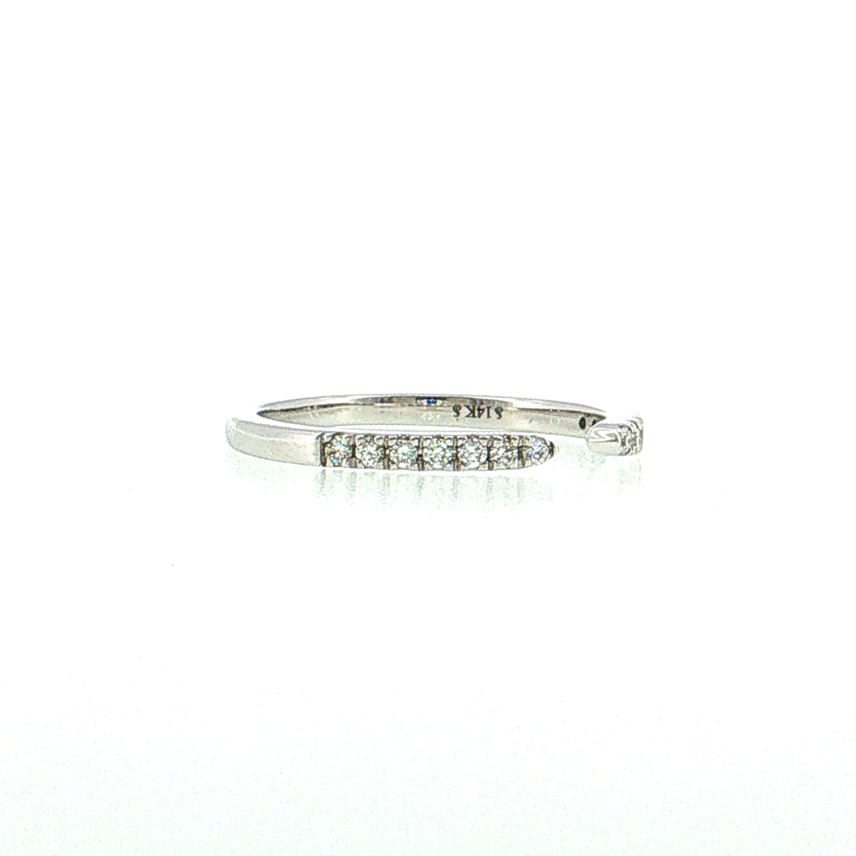 .35 Diamond Stacking Wedding Band 14k White Gold