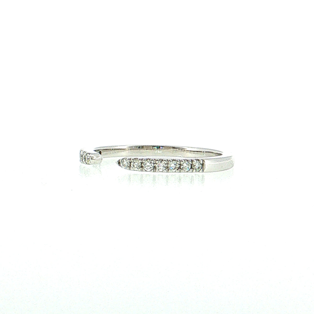 .35 Diamond Stacking Wedding Band 14k White Gold