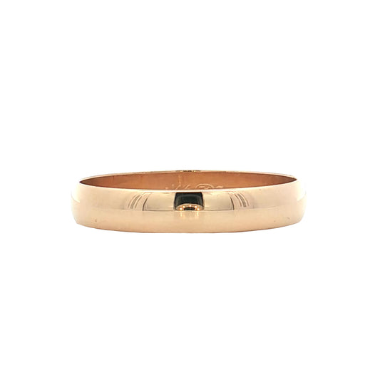 4mm Half Round Wedding Band 14k Yellow Gold