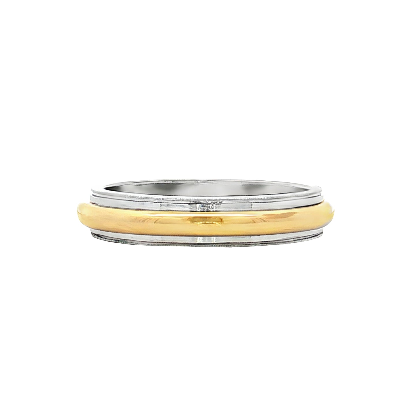 4mm Two-Tone Wedding Band in 18k/Platinum