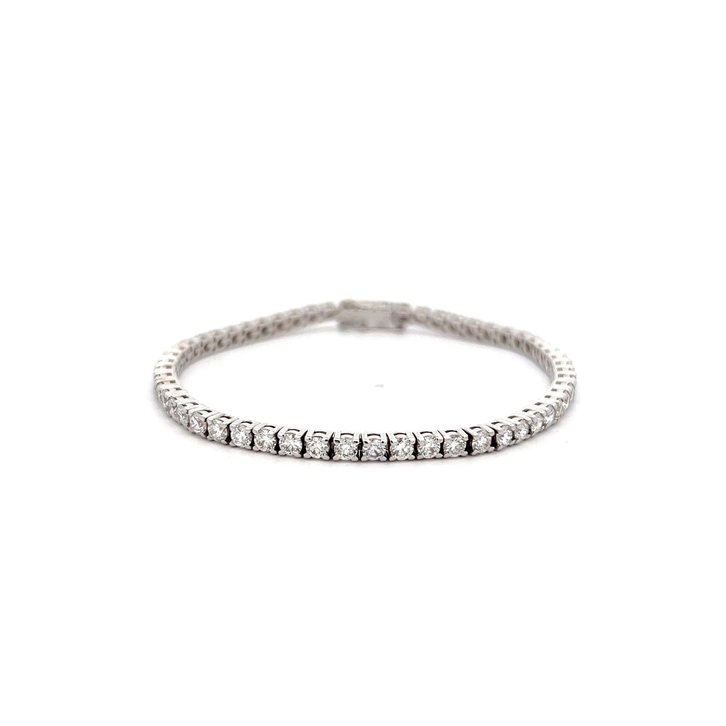 5.01 Round Diamond Tennis Bracelet in 14k White Gold