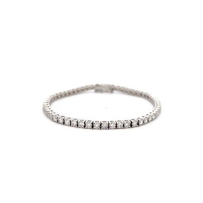 5.01 Round Diamond Tennis Bracelet in 14k White Gold