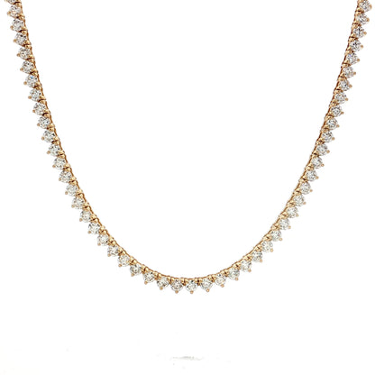 5.18 Diamond Tennis Necklace 14k Yellow Gold