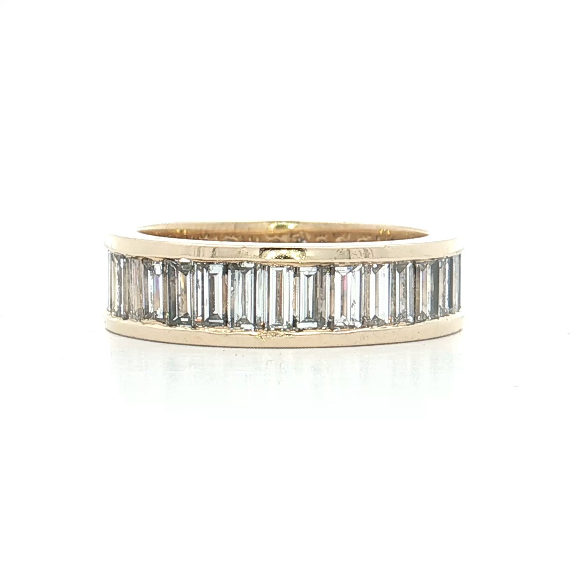 5.20 Baguette Diamond Eternity Band 14k Yellow Gold