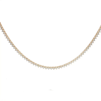 5.21 Diamond Tennis Necklace 14k Yellow Gold