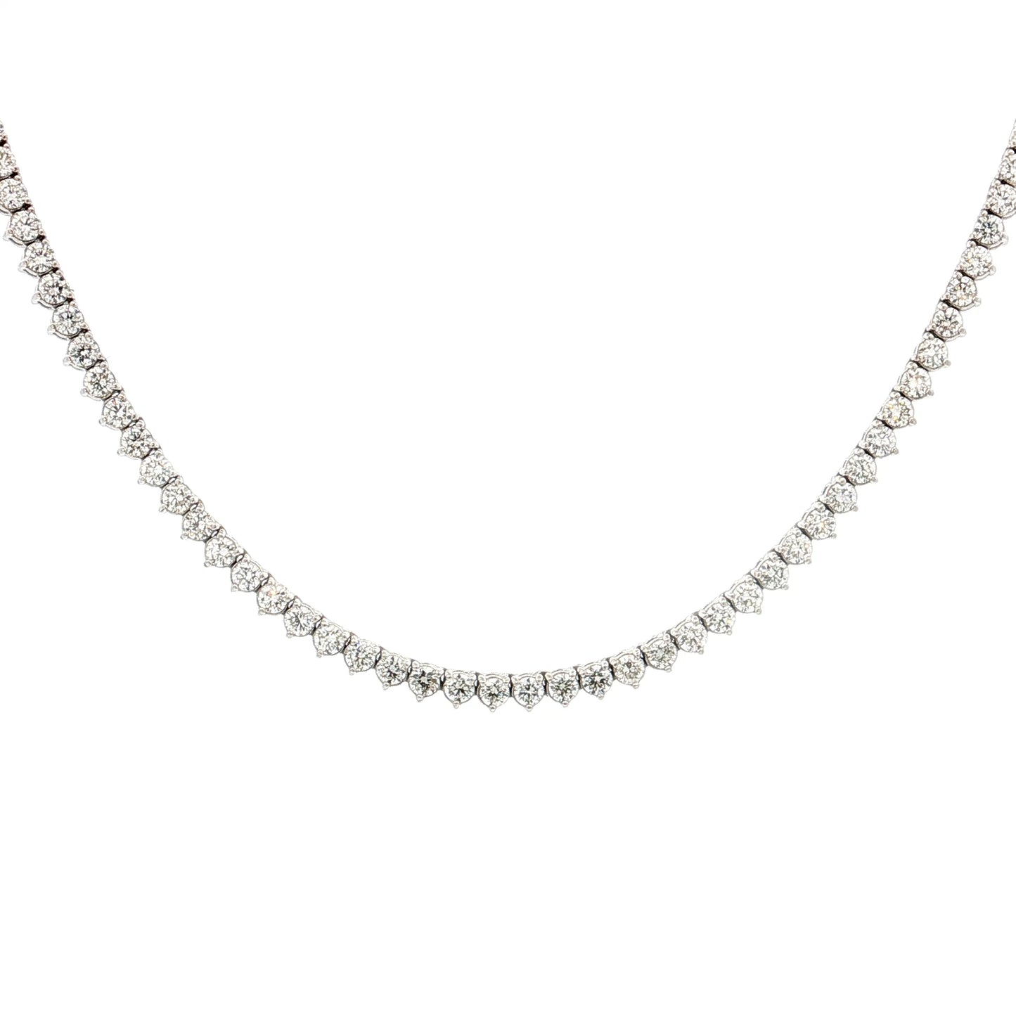 5.25 Diamond Tennis Necklace 14k White Gold