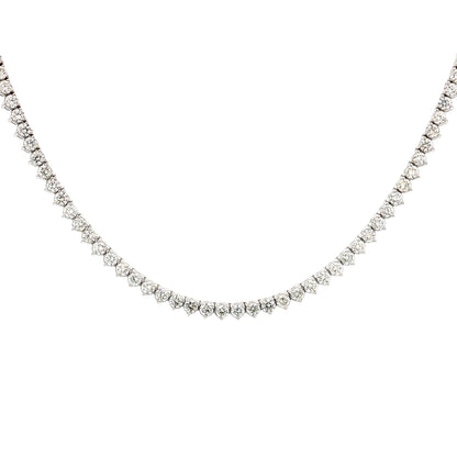 5.25 Diamond Tennis Necklace 14k White Gold