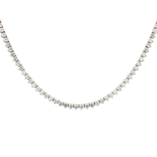 5.25 Diamond Tennis Necklace 14k White Gold