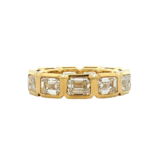 5.51 Emerald Cut Diamond Eternity Band 18k