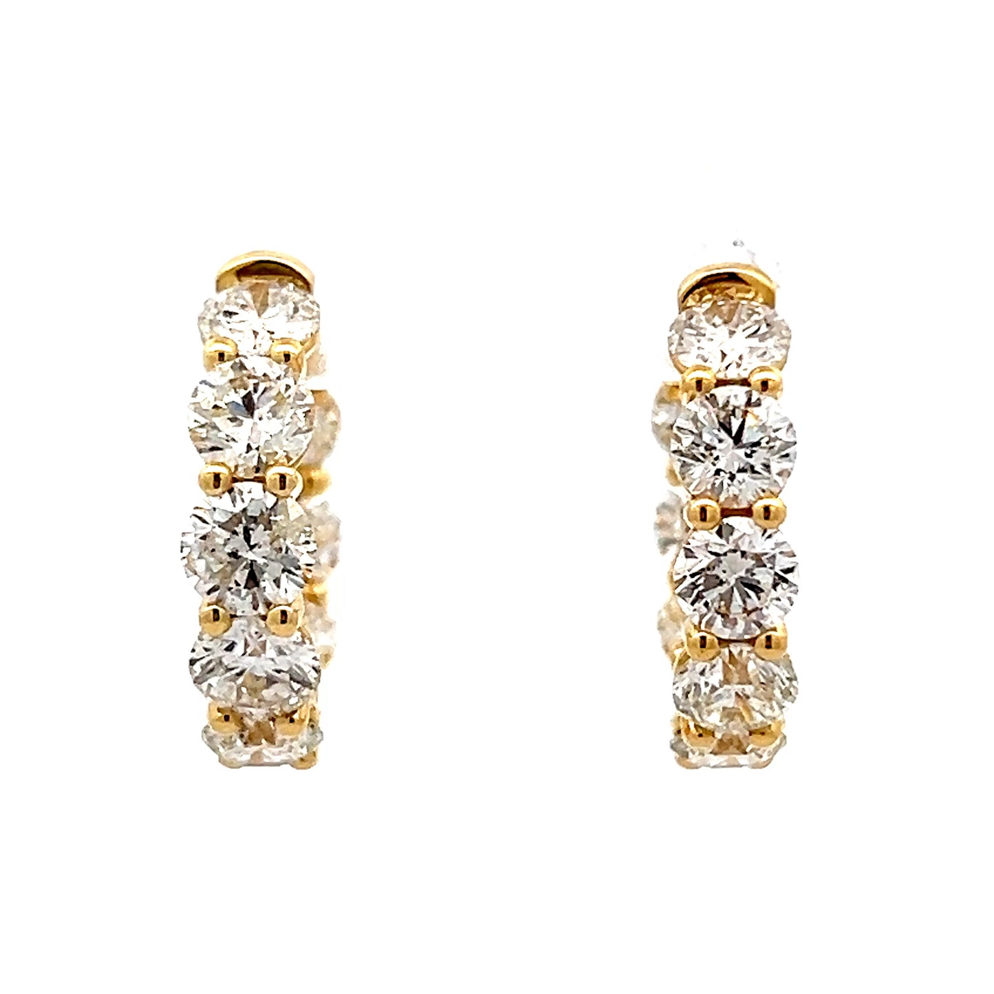 5.67 Inside-Out Diamond Hoop Earrings in 14k