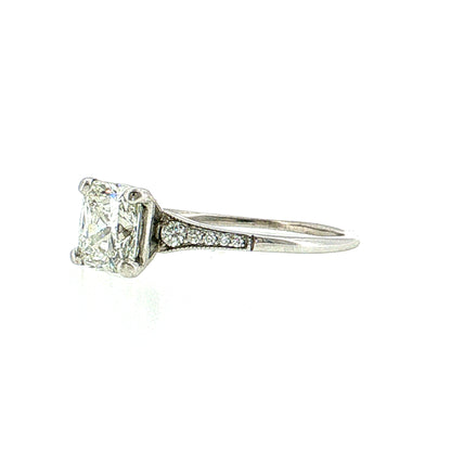 1.50 Cushion Cut Diamond Engagement Ring 14k