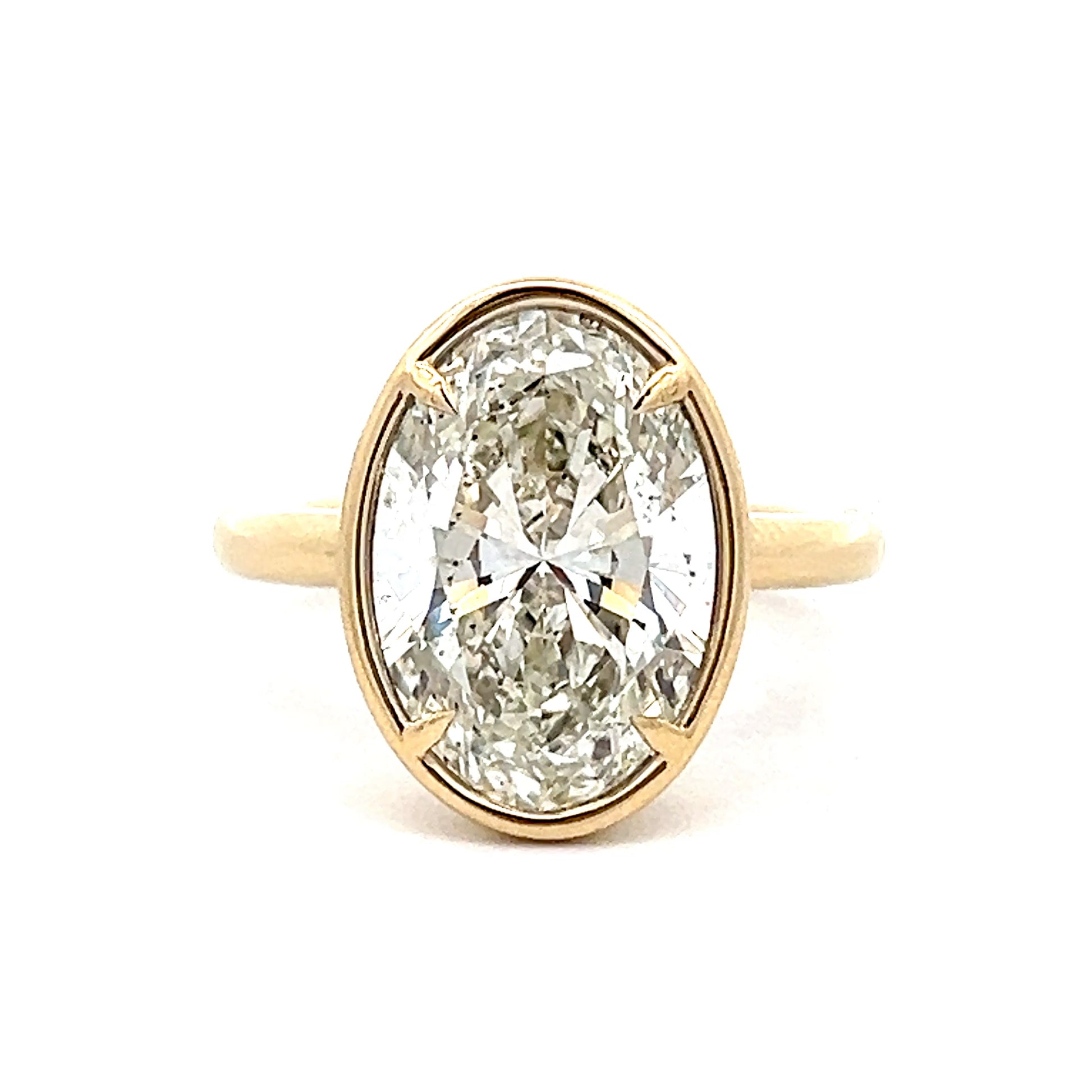 5 Carat Oval Diamond Engagement Ring in 14k
