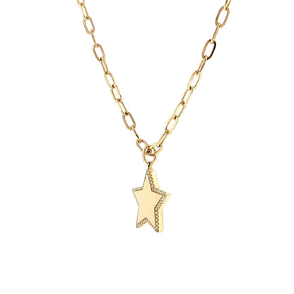 .17 Single Cut Diamond Pendant Necklace 14k
