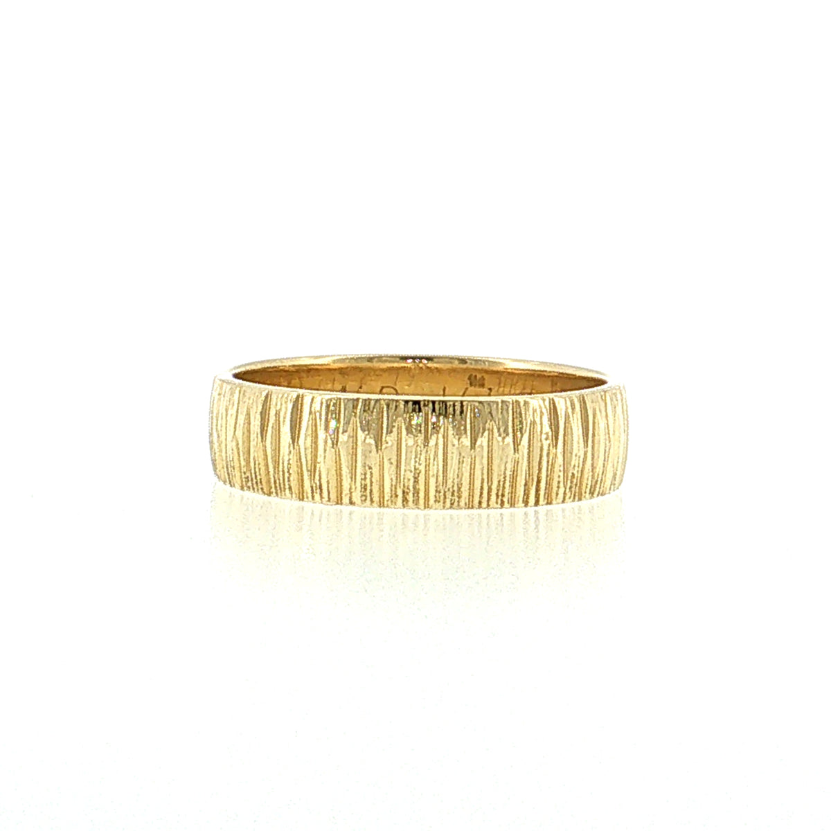 5mm Engraved Wedding Band 14k Yellow Gold