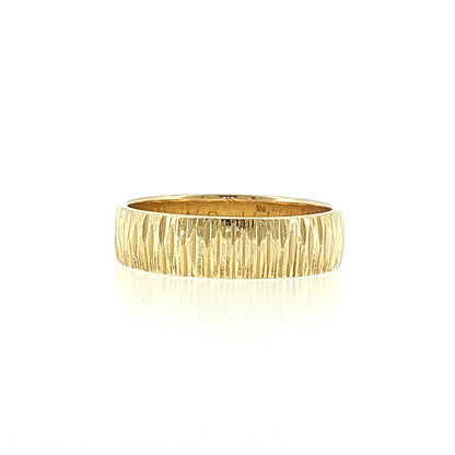 5mm Engraved Wedding Band 14k Yellow Gold