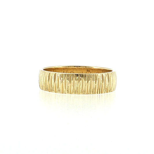 5mm Engraved Wedding Band 14k Yellow Gold