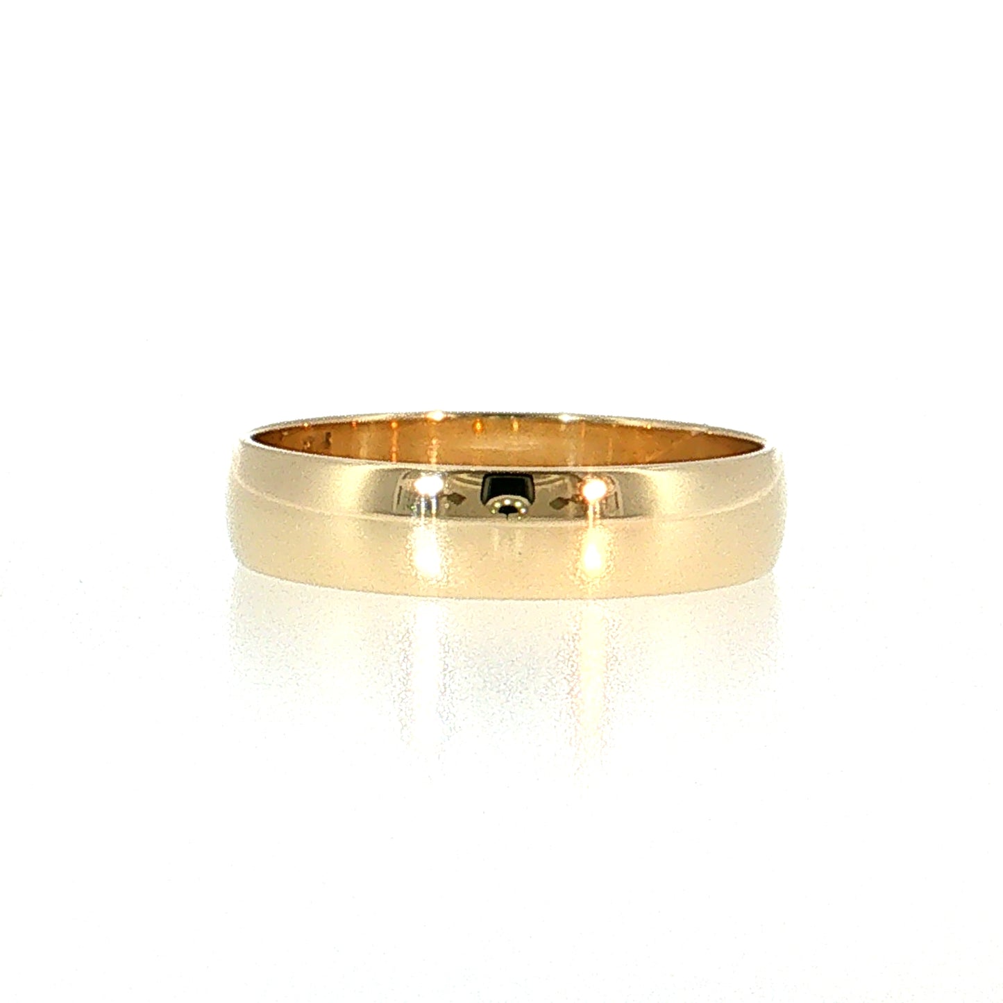 5mm Men's Euro Wedding Band 14k Yellow Gold