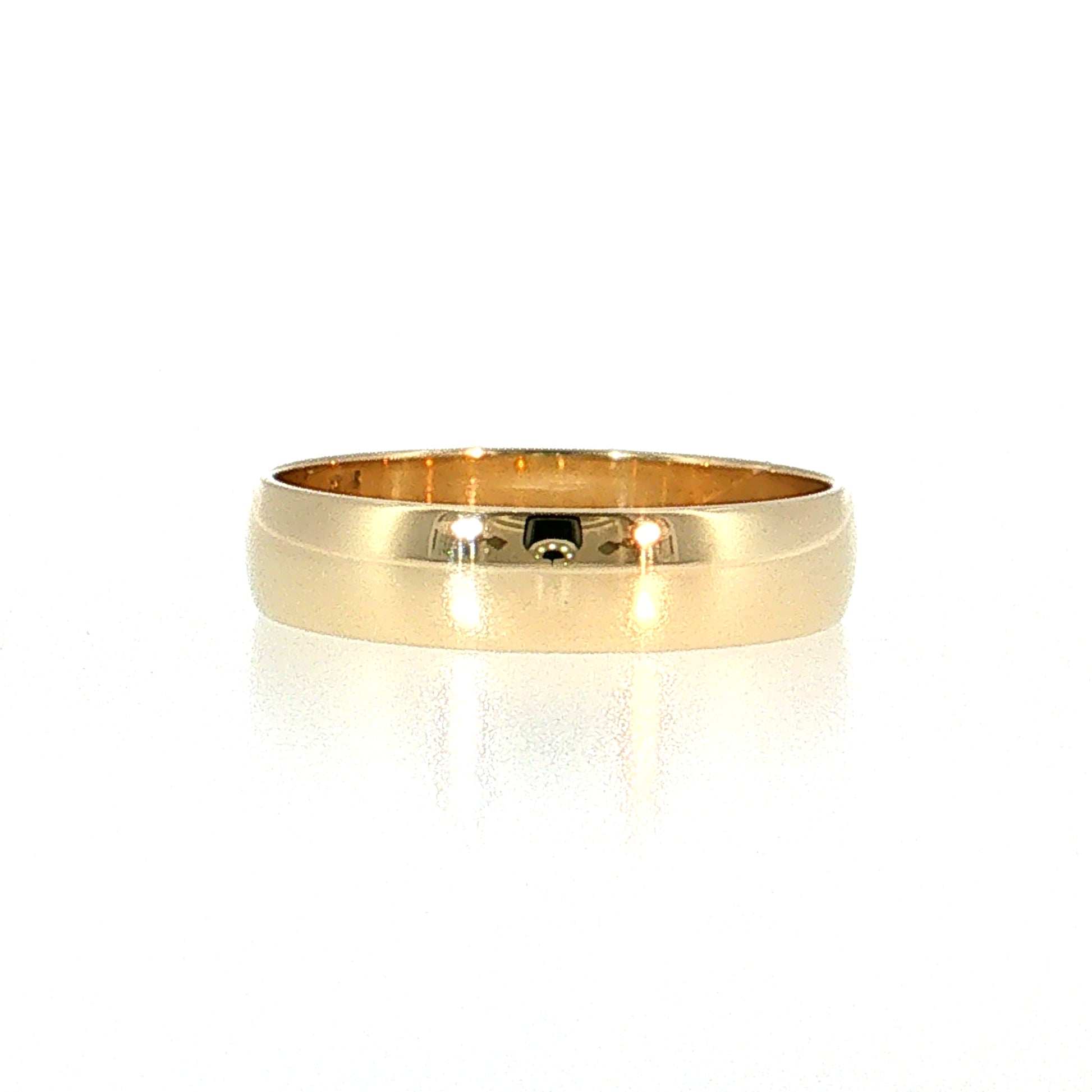 5mm Men's Euro Wedding Band 14k Yellow Gold