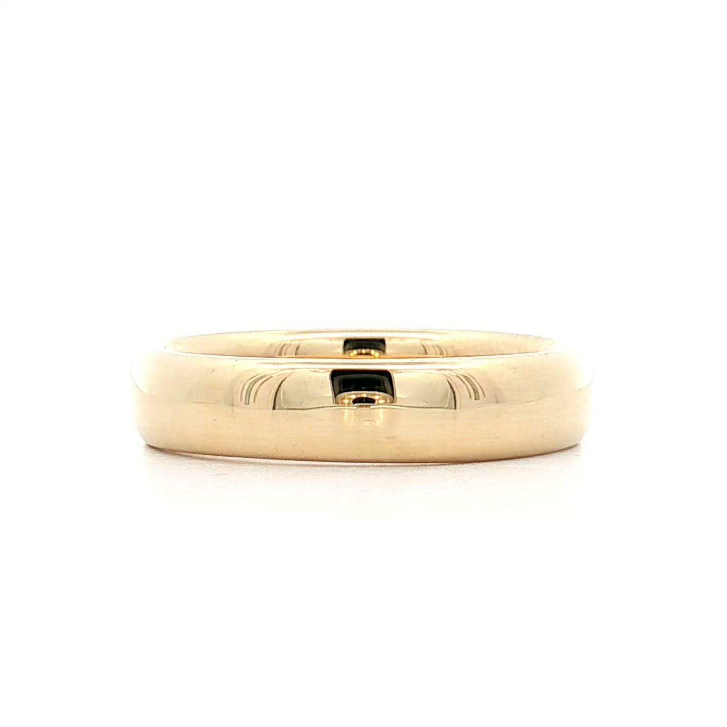 5mm Mens Eurodome Wedding Band 14k Yellow Gold