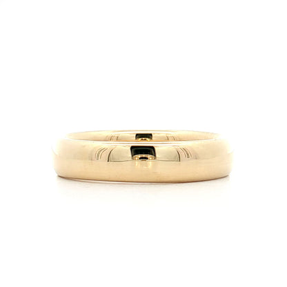 5mm Mens Eurodome Wedding Band 14k Yellow Gold