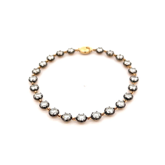 6.02 Diamond Tennis Bracelet 18k Yellow Gold