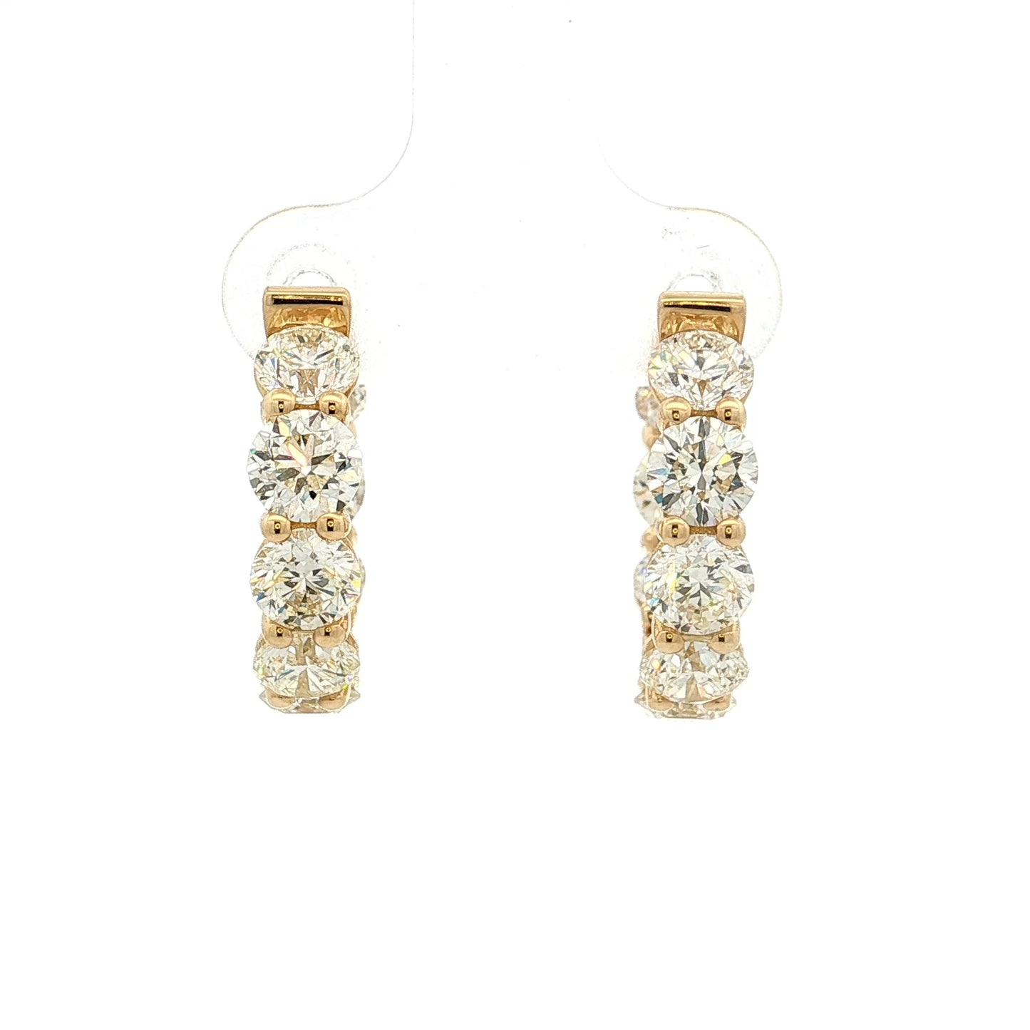 6.47 Fancy Yellow Diamond Hoop Earrings 18k
