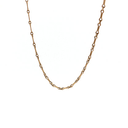 Antique Art Deco Link Necklace 14k Rose Gold