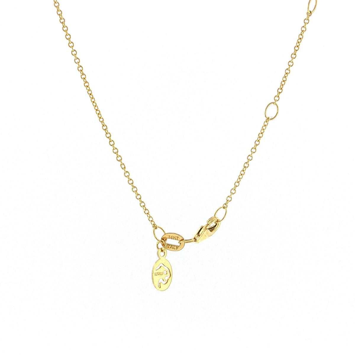 Blue Topaz & Diamond Clover Pendant 14k Gold