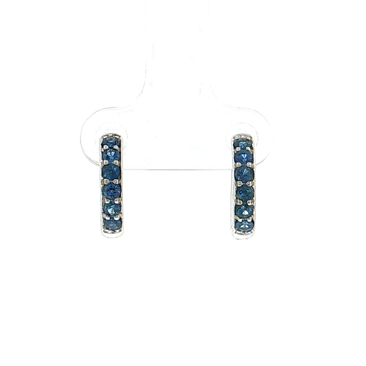 .63 Effy Blue Sapphire Huggie Hoop Earrings 14K