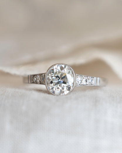 1.16 Old European Diamond Engagement Ring Platinum