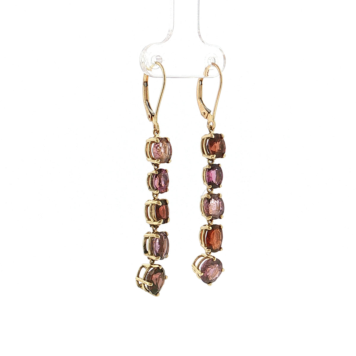 6.70 Multi-Color Spinel Drop Earrings 14k