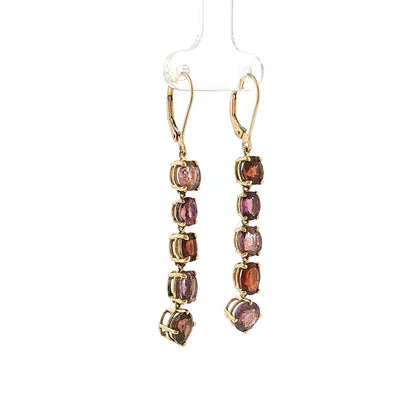 6.70 Multi-Color Spinel Drop Earrings 14k
